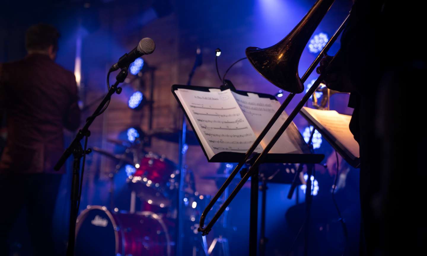 Band performing on stage